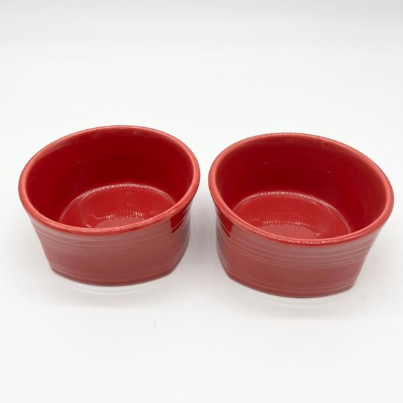 Fiestaware Dining Fiestaware Scarlet Red Square Bottom Bowls Set Of